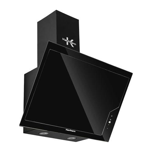 KAUFMANN FAVORE 60 BL, Dunstabzugshaube 60 cm, 1000m³/ h/Schwarz Glas/Ab-Umluft von Kaufmann