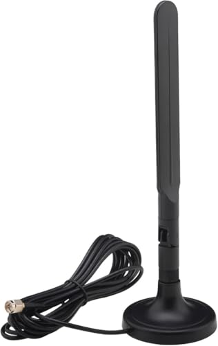Kaunosta Dual Band WiFi Antenne 2.4GHz 5.8GHz High Gain 10dBi SMA Stecker Antenne Magnetische Basis mit 3m Verlängerungskabel für PC Desktop PCI PCI-E Karte WiFi Router Sicherheitskamera Kaunosta Dual Band WiFi Antenne 2.4GHz 5.8GHz High Gain 10dBi SMA Stecker Antenne Magnetische Basis mit 3m Verlängerungskabel für PC Desktop PCI PCI-E Karte WiFi Router Sicherheitskamera von Kaunosta