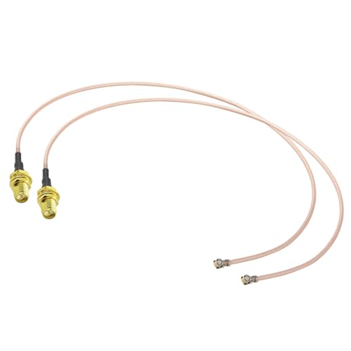 Kaunosta RG178 WiFi Antenne Adapter Kabel (Satz von 2) RP-SMA Buchse zu IPX IPEX U.FL Kabel 30 cm für Wireless Mini PCI Express Netzwerkkarten WiFi Adapter Router FPV UAV von Kaunosta