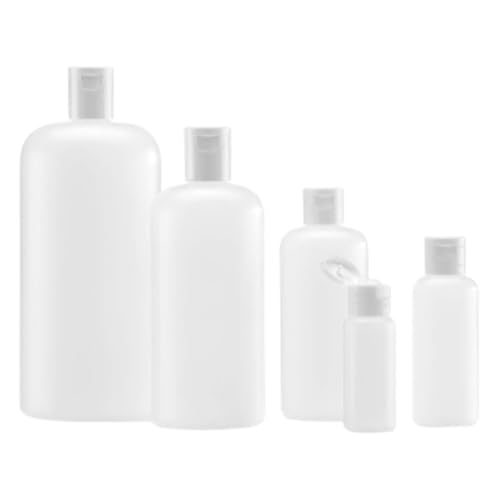 Kautex Serie 308 HDPE Rundflasche ohne Verschluss, 1000mL Kapazität, Natur, 72 Stück von Kautex