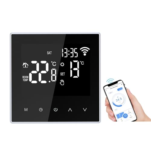 Kavolet Thermostat WLAN 16A für elektrische Heizung, Intelligenter Thermostat, WLAN Raumthermostat, Raumtemperaturregler, Digitale Temperatursteuerung, APP Steuerung, Wochenprogramm, LCD-Display Kavolet Thermostat WLAN 16A für elektrische Heizung, Intelligenter Thermostat, WLAN Raumthermostat, Raumtemperaturregler, Digitale Temperatursteuerung, APP Steuerung, Wochenprogramm, LCD-Display von Kavolet