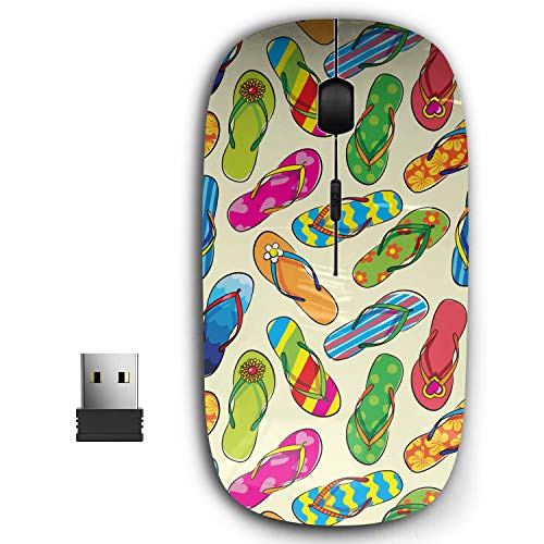 2,4 G Ergonomische, tragbare USB-Maus für PC, Laptop, Computer, Notebook mit Nano-Empfänger (Flip-Flops) von KawaMouse