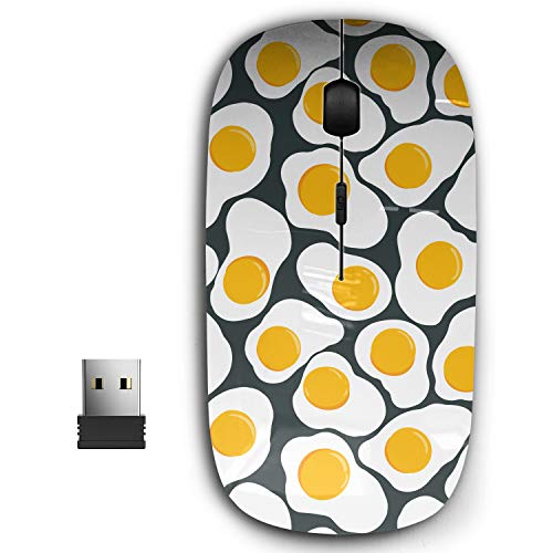 2,4 G Ergonomische, tragbare USB-Maus für PC, Laptop, Computer, Notebook mit Nano-Empfänger (Spiegeleier) von KawaMouse