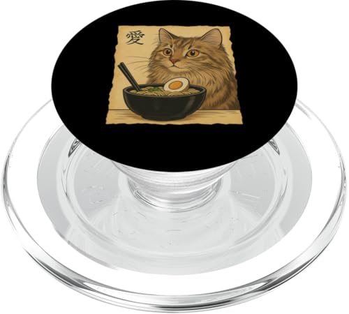 Cute Maine Coon Cat Eating Ramen Noodles Japanese PopSockets PopGrip für MagSafe Cute Maine Coon Cat Eating Ramen Noodles Japanese PopSockets PopGrip für MagSafe von Kawaii Cat Eating Ramen Noodles Apparel