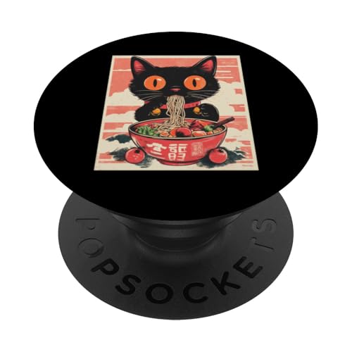 Kawaii Cat Eating Ramen Noodles Funny Anime PopSockets Klebender PopGrip Kawaii Cat Eating Ramen Noodles Funny Anime PopSockets Klebender PopGrip von Kawaii Cat Eating Ramen Noodles Apparel