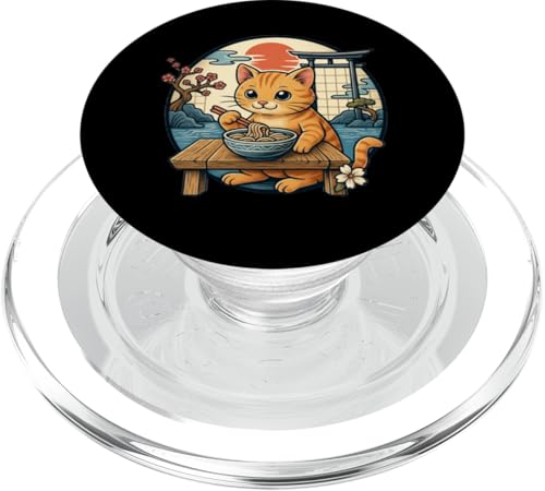 Kawaii Cat Eating Ramen Noodles Japanese PopSockets PopGrip für MagSafe Kawaii Cat Eating Ramen Noodles Japanese PopSockets PopGrip für MagSafe von Kawaii Cat Eating Ramen Noodles Apparel
