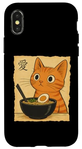 Kawaii Orange Cat Eating Ramen Noodles Japanese Hülle für iPhone X/XS Kawaii Orange Cat Eating Ramen Noodles Japanese Hülle für iPhone X/XS von Kawaii Cat Eating Ramen Noodles Apparel