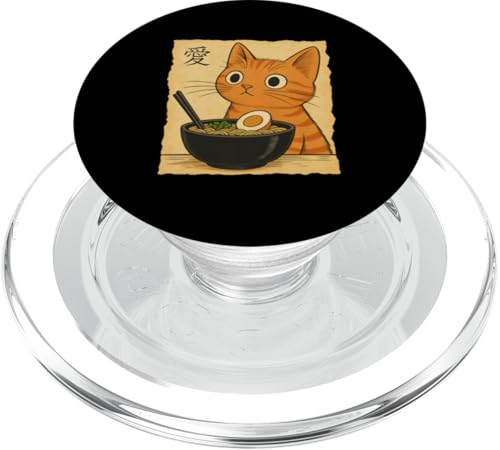 Kawaii Orange Cat Eating Ramen Noodles Japanese PopSockets PopGrip für MagSafe Kawaii Orange Cat Eating Ramen Noodles Japanese PopSockets PopGrip für MagSafe von Kawaii Cat Eating Ramen Noodles Apparel