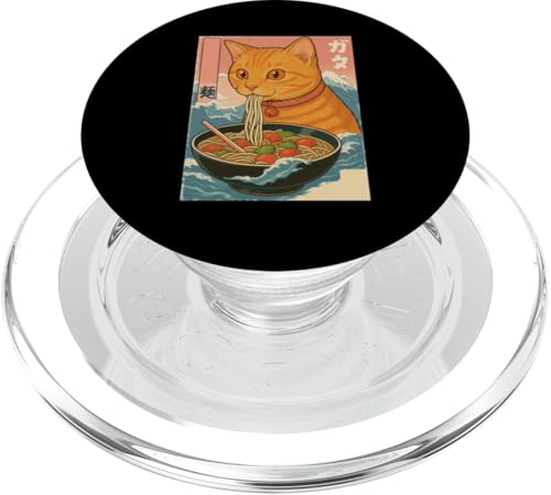 Kawaii Orange Cat Eating Ramen Noodles Japanese PopSockets PopGrip für MagSafe Kawaii Orange Cat Eating Ramen Noodles Japanese PopSockets PopGrip für MagSafe von Kawaii Cat Eating Ramen Noodles Apparel