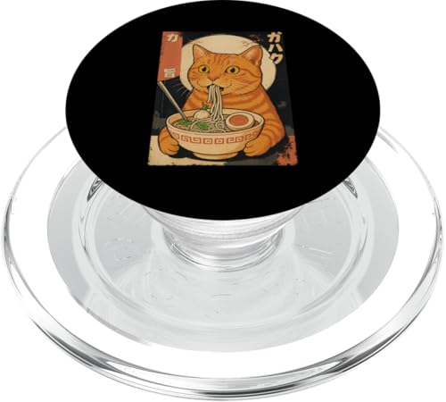 Kawaii Orange Cat Eating Ramen Noodles Japanese PopSockets PopGrip für MagSafe Kawaii Orange Cat Eating Ramen Noodles Japanese PopSockets PopGrip für MagSafe von Kawaii Cat Eating Ramen Noodles Apparel