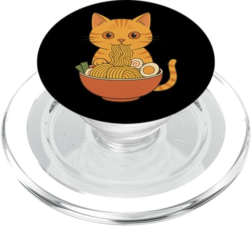 Kawaii Orange Cat Eating Ramen Noodles Japanese PopSockets PopGrip für MagSafe Kawaii Orange Cat Eating Ramen Noodles Japanese PopSockets PopGrip für MagSafe von Kawaii Cat Eating Ramen Noodles Apparel