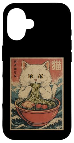 Kawaii White Cat Eating Ramen Noodles Japanese Hülle für iPhone 16 Kawaii White Cat Eating Ramen Noodles Japanese Hülle für iPhone 16 von Kawaii Cat Eating Ramen Noodles Apparel