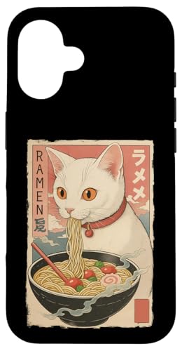 Kawaii White Cat Eating Ramen Noodles Japanese Hülle für iPhone 16 Kawaii White Cat Eating Ramen Noodles Japanese Hülle für iPhone 16 von Kawaii Cat Eating Ramen Noodles Apparel