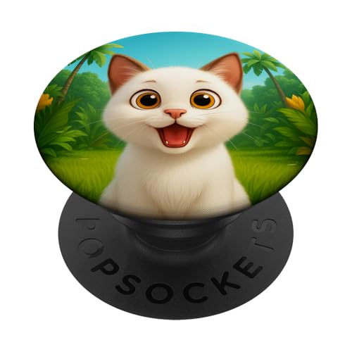 Süße lustige Katze im Dschungel Cartoon Kawaii Katze PopSockets Klebender PopGrip Süße lustige Katze im Dschungel Cartoon Kawaii Katze PopSockets Klebender PopGrip von Kawaii Jungle Animals