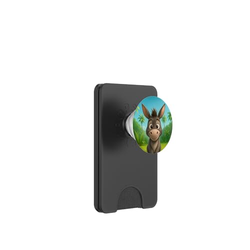 Süßer Esel im Dschungel Happy Kawaii lächelnder Esel PopSockets PopWallet für MagSafe Süßer Esel im Dschungel Happy Kawaii lächelnder Esel PopSockets PopWallet für MagSafe von Kawaii Jungle Animals