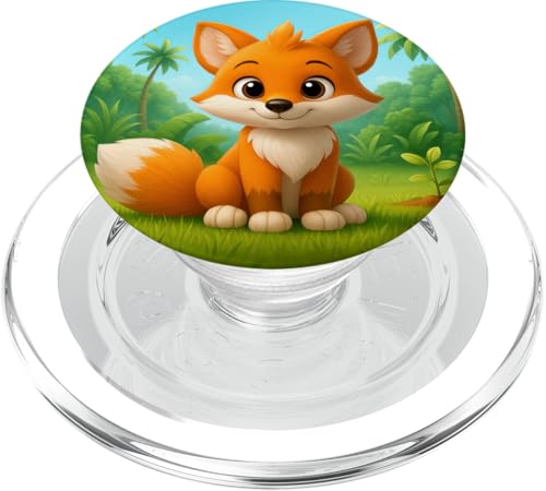 Süßer Fuchs im Dschungel lächelnder glücklicher Kawaii Fuchs PopSockets PopGrip für MagSafe Süßer Fuchs im Dschungel lächelnder glücklicher Kawaii Fuchs PopSockets PopGrip für MagSafe von Kawaii Jungle Animals