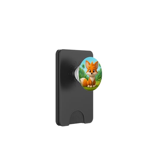 Süßer Fuchs im Dschungel lächelnder glücklicher Kawaii Fuchs PopSockets PopWallet für MagSafe Süßer Fuchs im Dschungel lächelnder glücklicher Kawaii Fuchs PopSockets PopWallet für MagSafe von Kawaii Jungle Animals