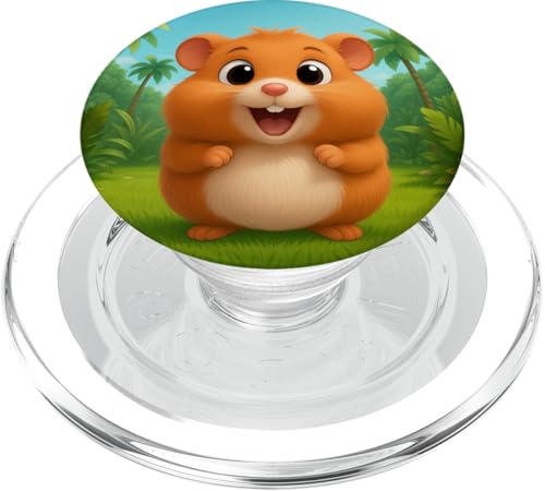 Süßer Hamster im Dschungel Happy Kawaii lächelnder Hamster PopSockets PopGrip für MagSafe Süßer Hamster im Dschungel Happy Kawaii lächelnder Hamster PopSockets PopGrip für MagSafe von Kawaii Jungle Animals
