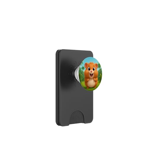 Süßer Hamster im Dschungel Happy Kawaii lächelnder Hamster PopSockets PopWallet für MagSafe Süßer Hamster im Dschungel Happy Kawaii lächelnder Hamster PopSockets PopWallet für MagSafe von Kawaii Jungle Animals