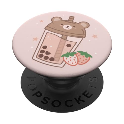 Bubble Milk Tea Boba Cute Bear Kawaii Aesthetic PopSockets Klebender PopGrip von Kawaii Merch