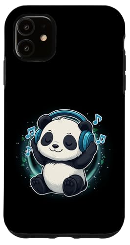 Kawaii Panda mit Kopfhörern Musik Panda Grafik Hülle für iPhone 11 von Kawaii Panda With Headphones Tees Apparel