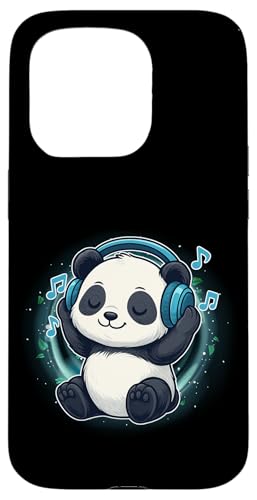 Kawaii Panda mit Kopfhörern Musik Panda Grafik Hülle für iPhone 15 Pro von Kawaii Panda With Headphones Tees Apparel