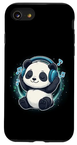 Kawaii Panda mit Kopfhörern Musik Panda Grafik Hülle für iPhone SE (2020) / 7 / 8 von Kawaii Panda With Headphones Tees Apparel