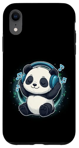 Kawaii Panda mit Kopfhörern Musik Panda Grafik Hülle für iPhone XR von Kawaii Panda With Headphones Tees Apparel