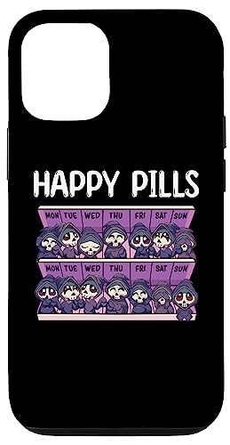 Hülle für iPhone 15 Pro Happy Pills Cute Creepy Reaper Pastell Gothic Kawaii für Frauen von Kawaii Pastel Goth Heaven