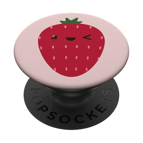 Niedliche Kawaii Erdbeere Anime lustige Früchte PopSockets Klebender PopGrip Niedliche Kawaii Erdbeere Anime lustige Früchte PopSockets Klebender PopGrip von Kawaii Stuff
