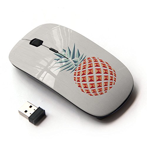 KawaiiMouse [ Optical 2.4G Wireless Mouse ] Pineapple Polygon Minimalist Weed von KawaiiMouse