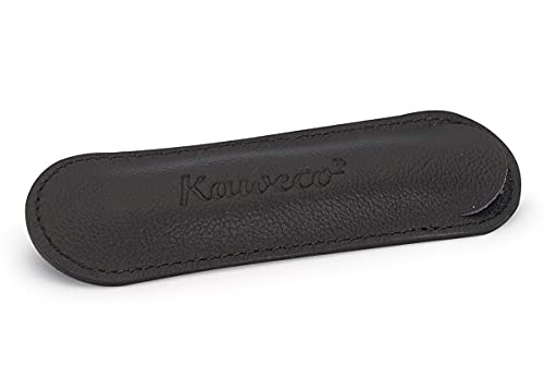 Kaweco 1er Leder Etui I Stifte Etui passend für die Sport Serie I Schreibetui aus echtem Leder mit schöner Prägung I schicke & Klassische Stifttasche I Stiftetui 12 x 3,5 cm in Schwarz von Kaweco