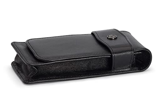 Kaweco 3er Leder Laschen-Etui Schwarz I Stifte Etui passend für die Sport Serie I Schreibetui aus echtem Leder mit schöner Logo-Münze I schicke & Klassische Stifttasche I Stiftetui 9,4 x 6,2 cm von Kaweco