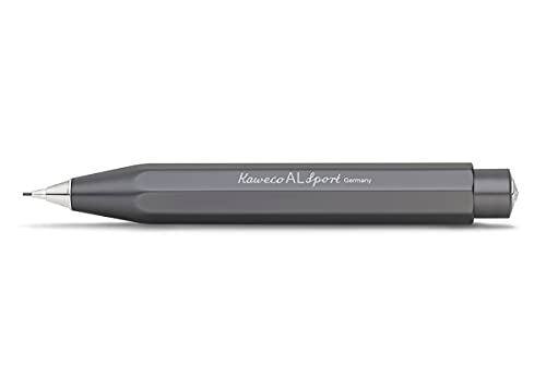 Kaweco AL Sport Druckbleistift 0.7mm HB I 12 g Minenbleistift aus hochwertigem Aluminium I Seidenglänzender Druckminenbleistift 10,5 cm I Druck-Bleistift nachfüllbar Anthrazit von Kaweco