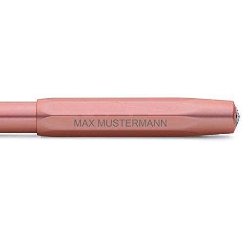 Kaweco Al Sport Füllhalter Roségold für Patronen achteckig | Füllfederhalter mit Feder M Al Sport Füller PERSONALISIERBAR mit Namen oder Text von Kaweco