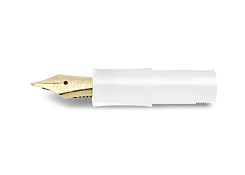 Kaweco CLASSIC SPORT Mundstück mit vergoldeter Stahlfeder und Iridiumspitze für Tintenpatronen I White Weiß I Federbreite: B (Breit) I Füller Füllfeder von Kaweco