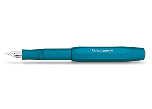 Kaweco COLLECTION Füllfederhalter Cyan I Premium Füllhalter für Tintenpatronen mit hochwertiger Stahlfeder I Sport Füller 13 cm I Federbreite: B (Breit) von Kaweco