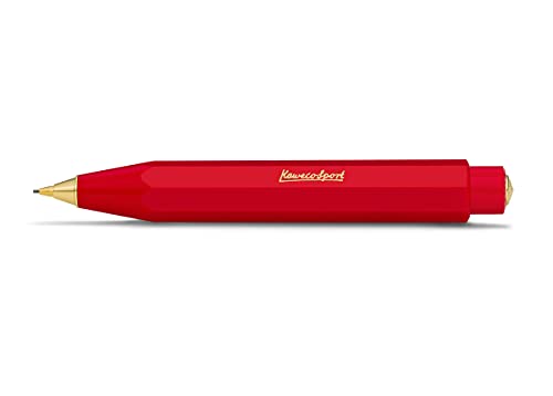 Kaweco Classic Druckbleistift 0.7mm HB I Minenbleistift aus hochwertigem Kunststoff in oktogonalem Acht Kant Design I Druckminenbleistift 11 cm I Druck-Bleistift nachfüllbar (Rot) von Kaweco