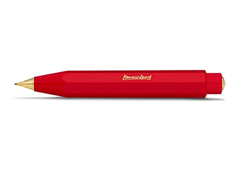 Kaweco CLASSIC SPORT Druckbleistift Red 0.7 mm HB I Mechanischer Bleistift aus hochwertigem Kunststoff in Klassischem Design I Druck-Bleistift nachfüllbar in Rot I Druckminenbleistift 10,5 cm von Kaweco