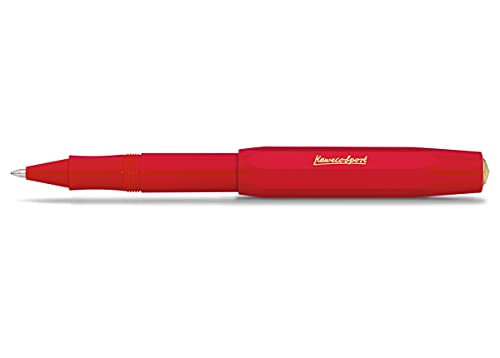 Kaweco Classic Sport Gel- / Kugelschreiber inklusive 0,7 mm Rollerball Tintenroller Mine für Linkshänder & Rechtshänder im klassischen Design mit Keramikkugel I Gelroller 13,5 cm (Rot) von Kaweco