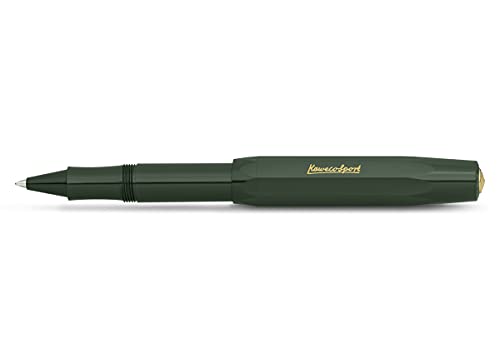 Kaweco Classic Sport Grün Gel- / Kugelschreiber inklusive 0,7 mm Rollerball Tintenroller Mine für Linkshänder & Rechtshänder im klassischen Design mit Keramikkugel I Gelroller 13,5 cm von Kaweco