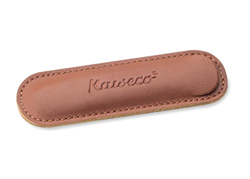 Kaweco Eco 1er Leder Etui Brandy I Stifte Etui passend für die Liliput Serie I Schreibetui aus echtem Leder mit schöner Prägung I schicke & Klassische Stifttasche I Stiftetui 10,7 x 3,6 cm von Kaweco