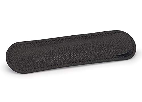 Kaweco Eco 1er Leder Etui Schwarz I Stifte Etui passend für die Liliput Serie I Schreibetui aus echtem Leder mit schöner Prägung I schicke & Klassische Stifttasche I Stiftetui 10,7 x 2,9 cm von Kaweco
