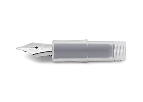 Kaweco Ersatzfeder Frosted Sport, Mundstück Natural Coconut mit Gewinde, silberne Feder mit Federstärke Mittel (M), Aufschraubbar, 10001608 von Kaweco