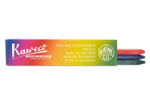 Kaweco Bleistiftminen Allesschreiber Mix 5.6 mm 3 Stück I Ersatz-Bleistiftminen für Fallbleistift in Rot, Grün und Blau I Bunte Stift-Minen 5.6 mm von Kaweco