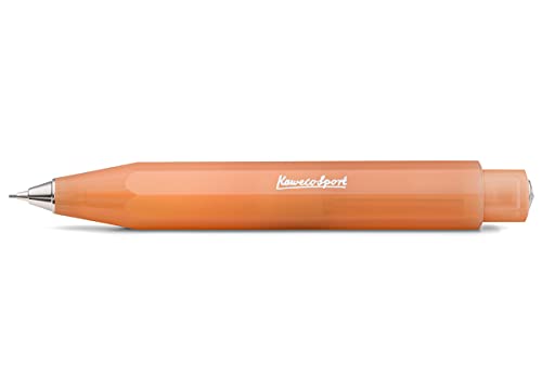 Kaweco Frosted Sport Soft Mandarine Druckbleistift 0.7mm HB I 12 g leichter und sommerlicher Minenbleistift I Trendiger Druckminenbleistift 11 cm I Druck-Bleistift nachfüllbar - Orange von Kaweco