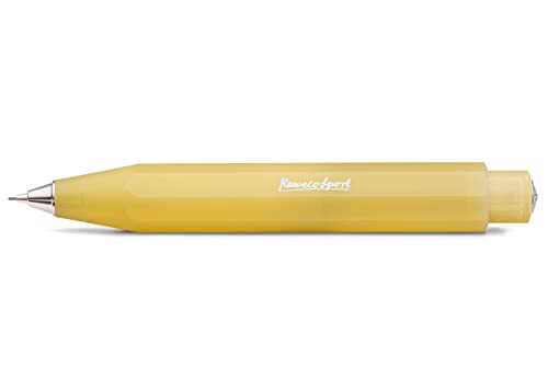 Kaweco Frosted Sport Sweet Banana Druckbleistift 0.7mm HB I 12 g leichter und sommerlicher Minenbleistift I Trendiger Druckminenbleistift 11 cm I Druck-Bleistift nachfüllbar - Gelb von Kaweco