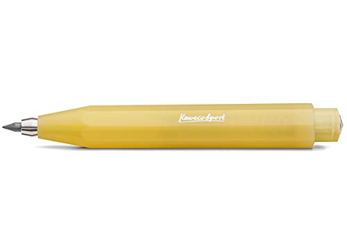 Kaweco Frosted Sport Sweet Banana Fallbleistift 3.2 mm 5B I 12 g leichter und sommerlicher Minenbleistift I Trendiger Druckminenbleistift 11 cm I Druck-Bleistift nachfüllbar - Gelb von Kaweco