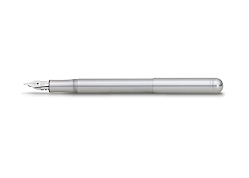 Kaweco Füllfederhalter LILIPUT Silber I Exklusiver Füllhalter für Tintenpatronen inklusive Retro Metallbox I Füller 12,5 cm I Federbreite: B (Breit) von Kaweco