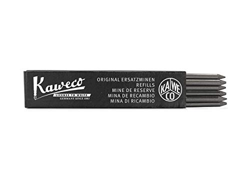 Kaweco Graphitminen 3,2 mm Schwarz 5B 6 Stück I Ersatz-Bleistiftminen 3,2mm für Druckbleistift oder Fallbleistift I Graphite Pencil Leads 6 pcs 3.2mm Black von Kaweco